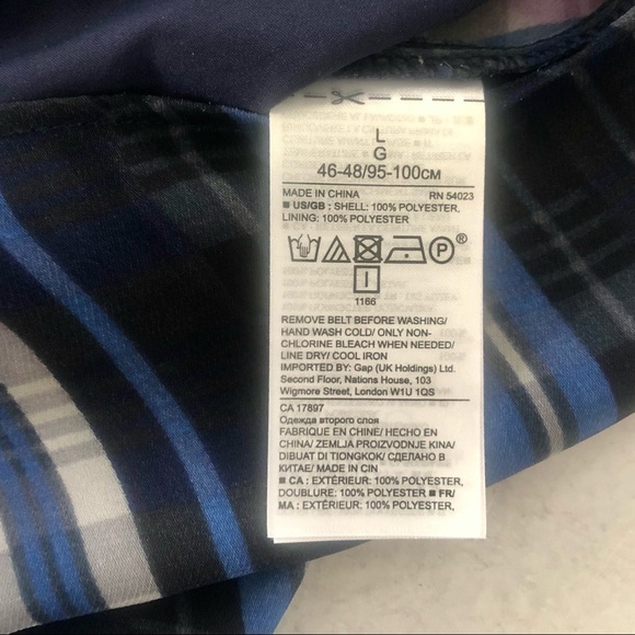 Banana Republic Ruffle Plaid Belted Shirt Dress, L - Picture 10 of 10